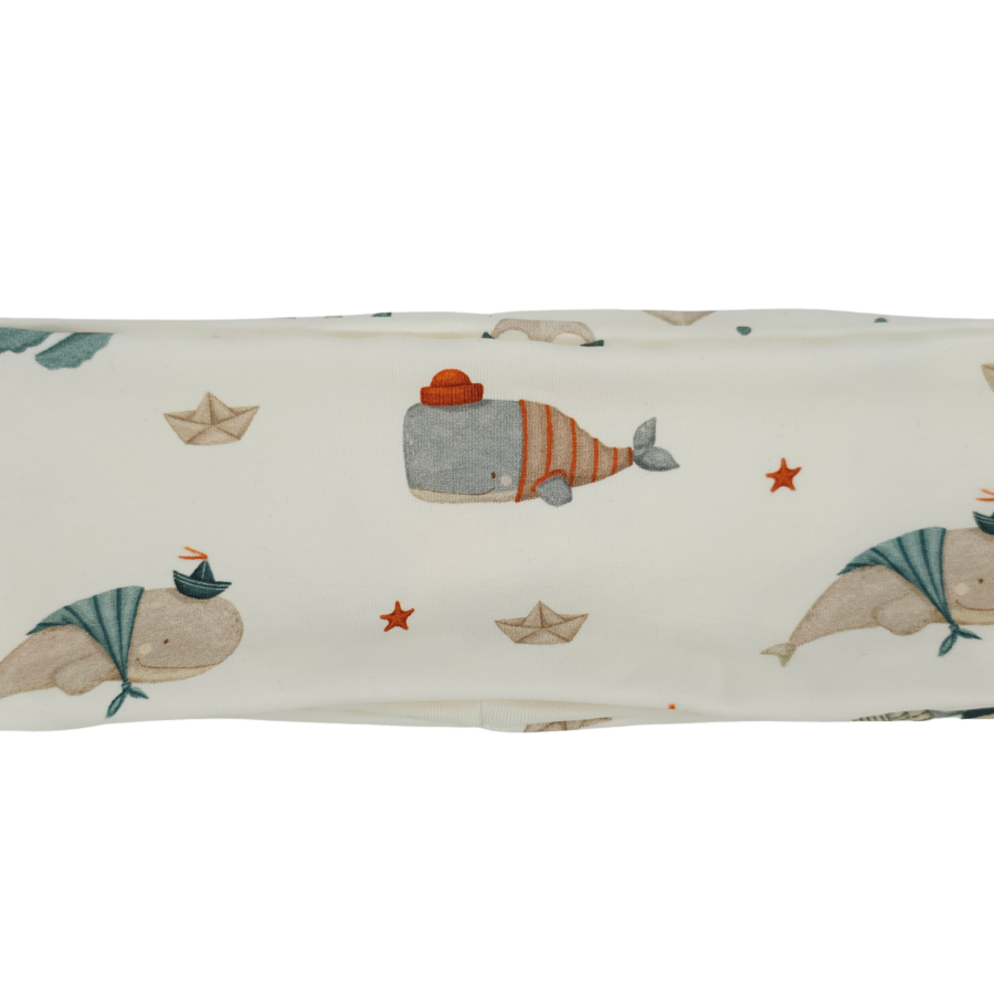 Stirnband Küstenkind Wale Schiffchen